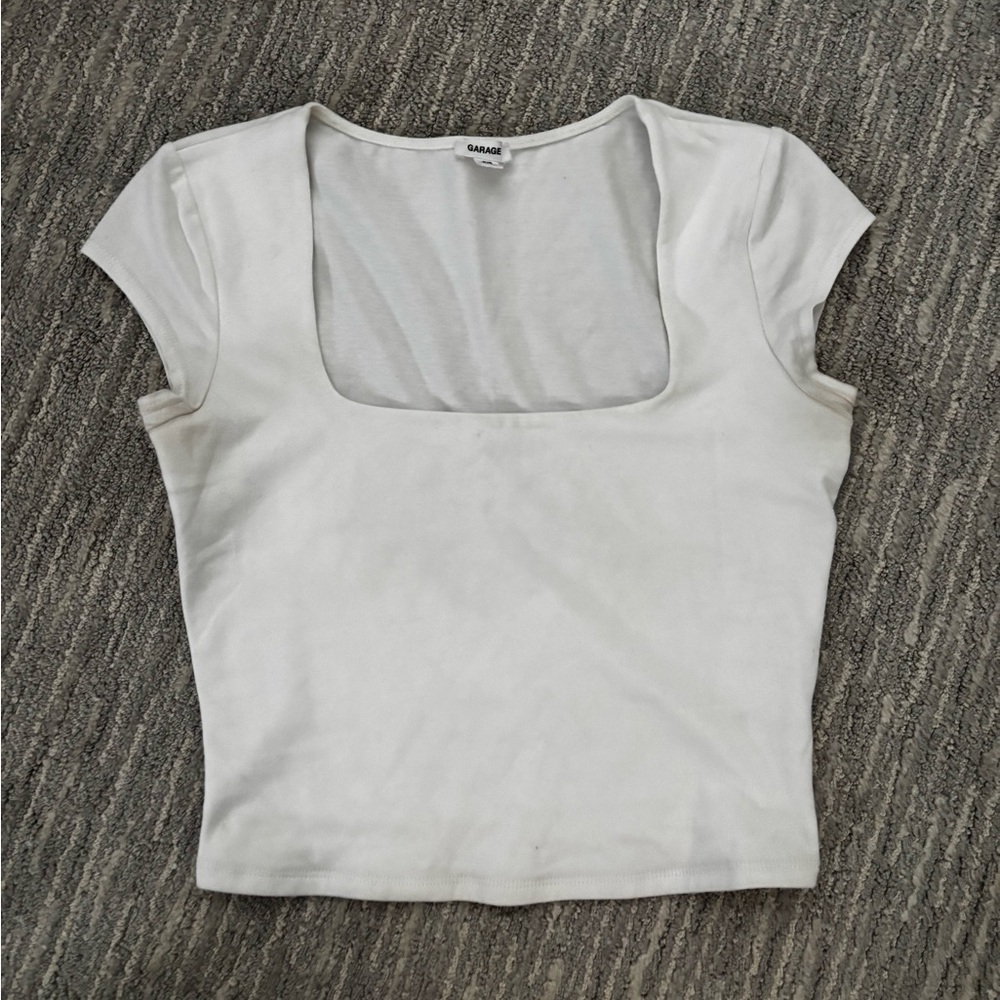 Garage Square Neck Crop Top | Woman’s Size S